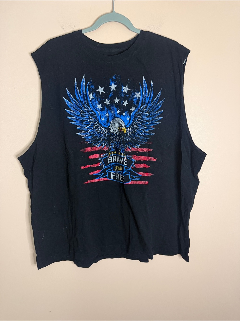 Kids Black Eagle Graphic Muscle Tank - Brave and Free